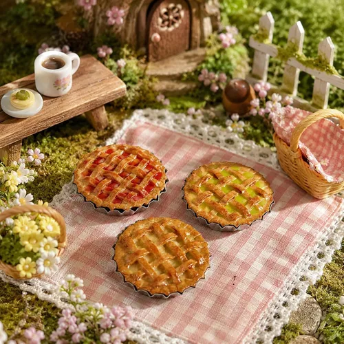 Vista 6 de LUOZZY - 3 piezas de postres en miniatura para decoración de tartas de casa de muñecas Realistic Look Detailed Mini Scale Miniature Dessert Food