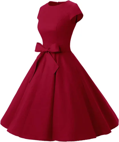 Vista 30 de Dressystar - Vestidos clásicos de fiesta con mangas casquillo, estilo Rockabilly y retro de la década de 1950