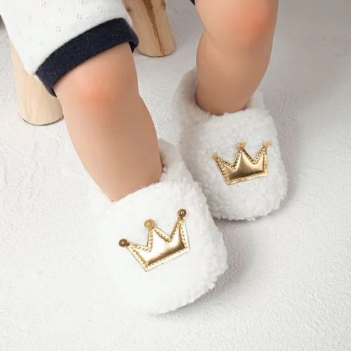 Vista 2 de Sawimlgy Pantuflas de dibujos animados para recién nacidos, para bebés, niños y niñas, suela antideslizante suave, suela antideslizante, zapatos