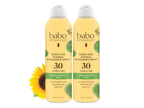 Vista 10 de Babo Botanicals Spray de protección solar continuo de zinc transparente SPF30 - Óxido de zinc natural - Piel extra sensible - Resistente al agua