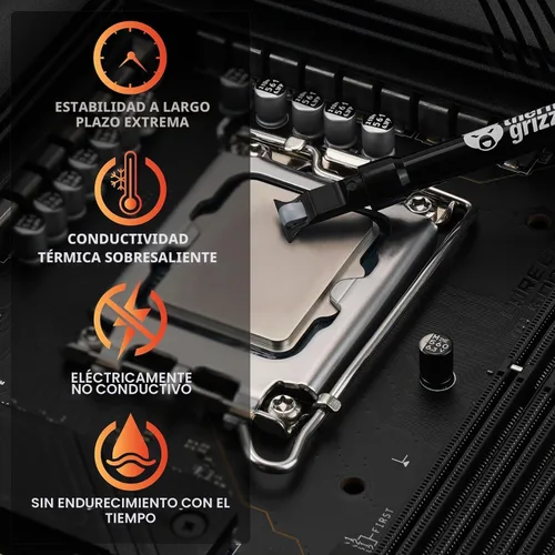Vista 3 de Thermal Grizzly - Duronaut - Pasta térmica de alta durabilidad y alto rendimiento para máxima conductividad durante el overclock