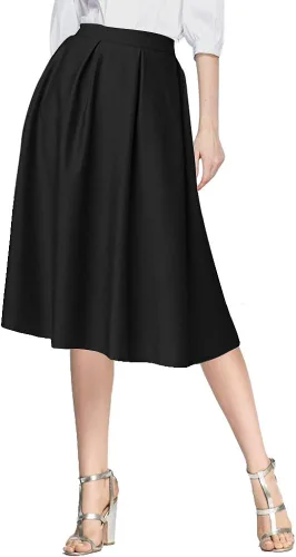 Vista 3 de Urban CoCo A line falda plisada Midi con bolsillos, para mujer