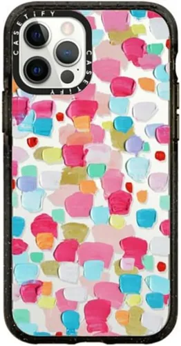 Vista 20 de Funda CASETiFY Impact Case para iPhone 12 / iPhone 12 Pro - Aries Moross - Sticker - Negro Transparente