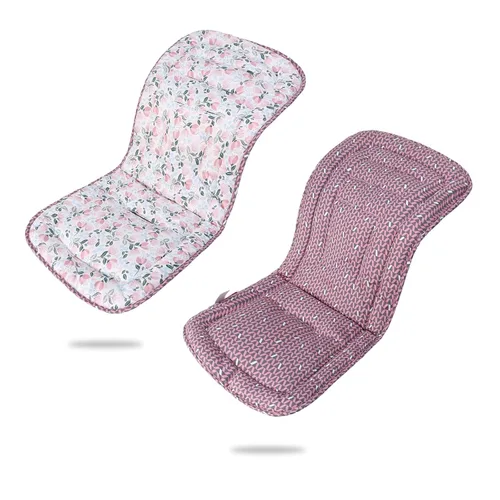 Vista 9 de Cojín para cochecito de bebé, inserto de asiento de automóvil infantil - reversible, universal, transpirable y suave, alfombrilla para cochecito