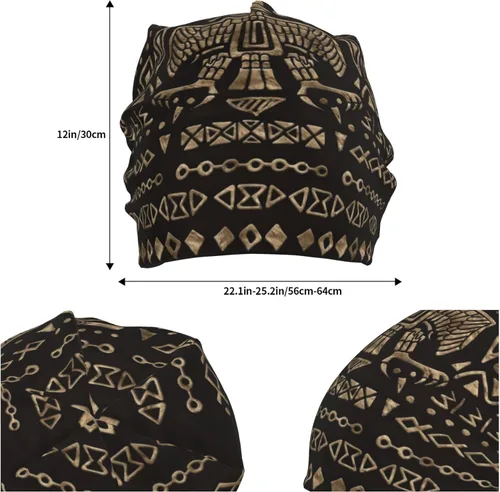 Vista 22 de Gorro africano holgado de invierno, gorro de punto casual para hombres y mujeres
