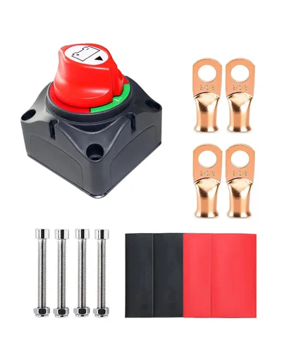 Vista 8 de Interruptor maestro de desconexión de batería, 12 V-48 V, impermeable, interruptor de apagado de encendido y apagado, 275 amperios de alta corriente