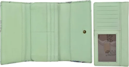 Vista 4 de Anna by Anuschka Cartera de embrague pintada a mano de cuero genuino para mujer