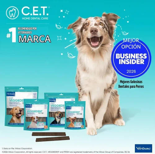 Vista 3 de C.E.T. Veggiedent Fr3sh Placa y control de sarro masticables para perros, XS