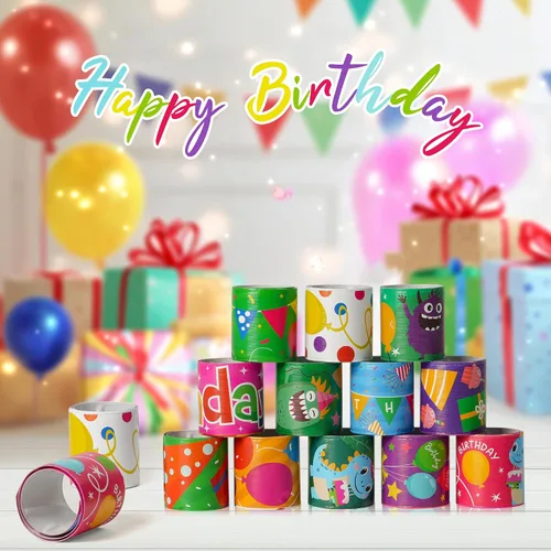 Vista 2 de Childom 36 piezas Pulseras de cumpleaños con cierre, regalos de pulseras para fiestas, decoraciones de cumpleaños, rellenos de bolsas de golosinas