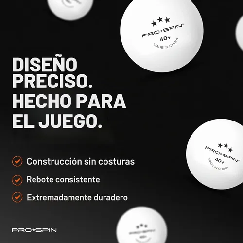 Vista 8 de PRO-SPIN Palas de Ping Pong - Set de alto rendimiento con raquetas de tenis de mesa premium, pelotas de ping pong de 3 estrellas, estuche