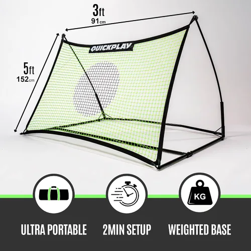 Vista 3 de QUICKPLAY Spot Target TEKKERS - Rebote de fútbol Perfecto para entrenamiento de equipo o en solitario Equipo de entrenamiento de fútbol ideal