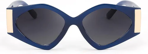 Vista 2 de FEISEDY Gafas de sol irregulares de ojo de gato para mujer, gafas de sol retro de moda, elegantes sombras con protección UV400 B2938