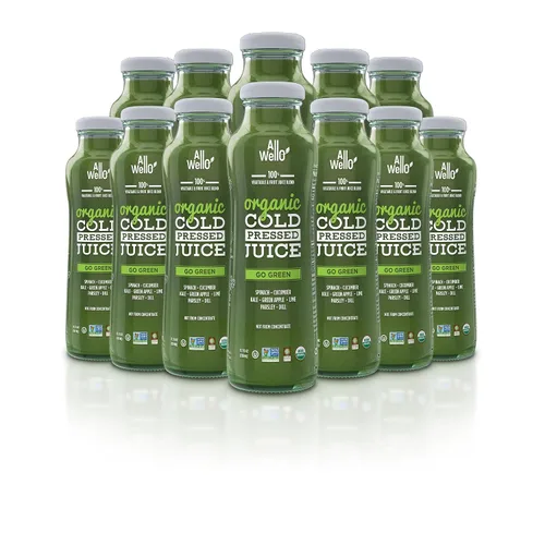 Vista 14 de ALLWELLO Bebidas orgánicas de jugo prensado en frío con frutas y verduras reales sin gluten, sin OMG, jugos saludables sin conservantes sin azúcar