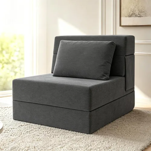 Vista 12 de Sofá Cama Plegable con Colchón, Sofá Cama Plegable con Funda para Silla de Cama con Almohada para Sala de Estar Oficina en Casa
