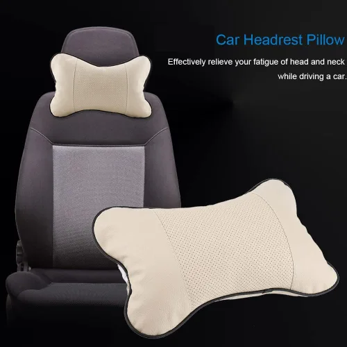 Vista 4 de FTVOGUE Almohada para el cuello del automóvil, suave y transpirable, cómoda almohada de apoyo para reposacabezas para asiento de coche, silla