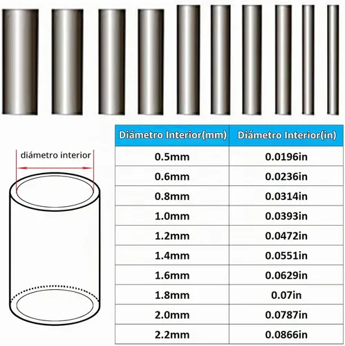 Vista 2 de 100pcs Fishing Single Barrel Crimp Sleeves, Strong Crimps Copper Wire Connectors for Rigging Fishing Leaders, Versatile Crimping Loop Sleeve
