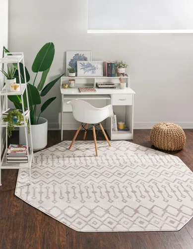 Vista 26 de Unique Loom Bohemian Trellis Collection - Alfombra rectangular de 2 x 3 pies 1 pulgada, color rosa polvoriento/marfil