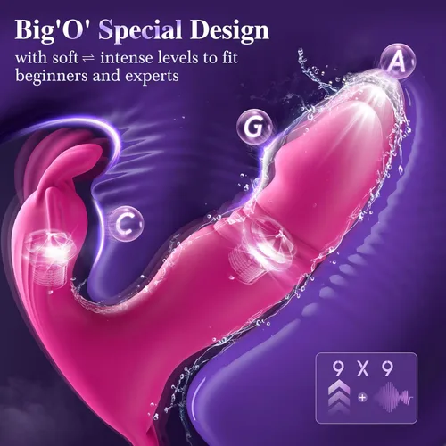Vista 2 de Vibrador de empuje - Juguetes sexuales femeninos - Vibrador de control remoto 3 en 1 juguete sexual para vibradores de clítoris punto G, juguetes