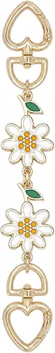 Vista 10 de AGEN KGEN Cadena extensora de correa para bolso de mano para mujer, exquisita correa de cadena de repuesto 1 mariposa