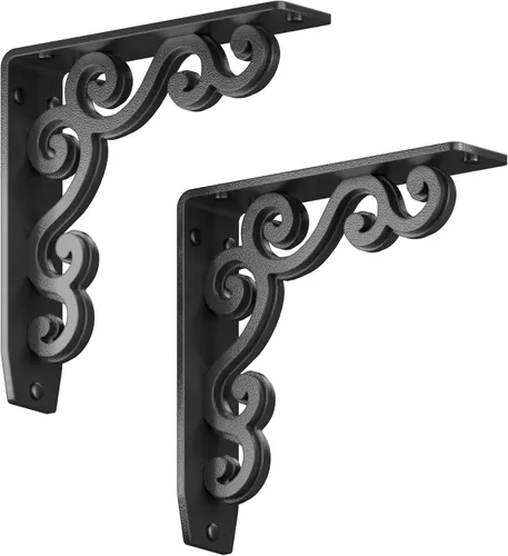 Vista 16 de Starby Lucca Designer Series - Soportes decorativos resistentes de servicio pesado para repisas de chimenea y encimeras. Ménsulas bellamente