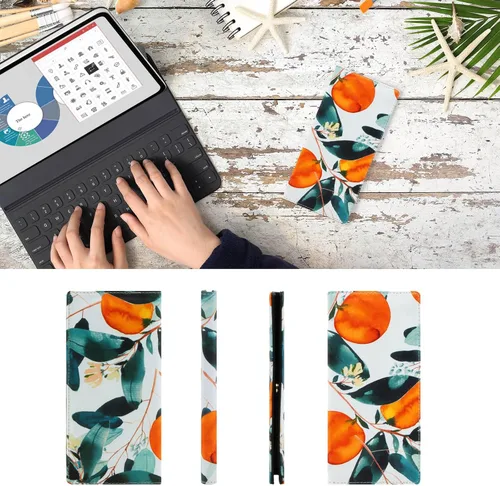 Vista 189 de HUA ANGEL Billetera ultra delgada para mujer, con bloqueo RFID, tarjetero de crédito, plegable, largo, hebilla magnética, billete para mujer, Owl