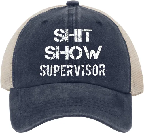 Vista 8 de VUWKNQ Shit Show Hat Shit Show Supervisor Hat Trucker Hat Women Funny Mesh Cap for Summer