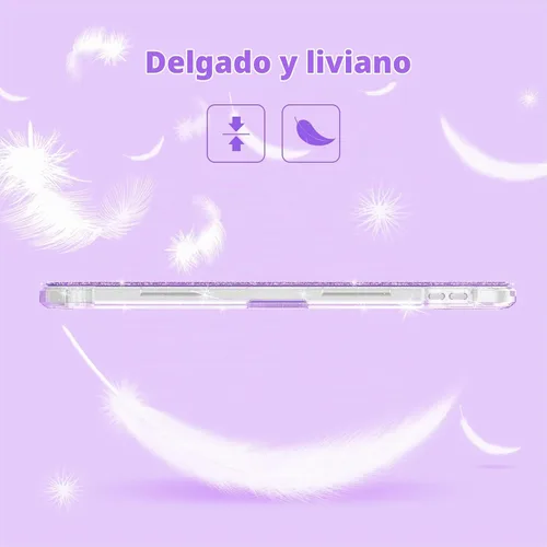 Vista 7 de Estuche para iPad de 10.ª generación de 10.9 pulgadas (2022), iPad (A16) de 11.ª generación de 11 pulgadas (2025) - con soporte para lápices Purpura