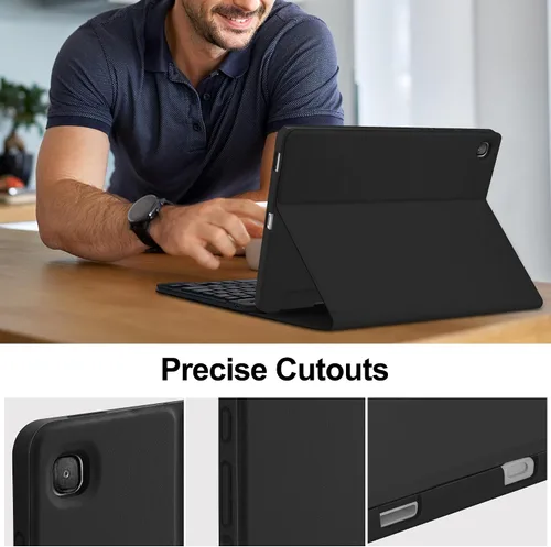 Vista 5 de kaidisen Funda con teclado retroiluminado colorido para Galaxy Tab S6 Lite de 10.4 pulgadas con teclado magnético desmontable Bluetooth RGB