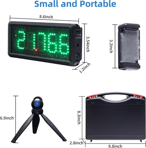 Vista 9 de Temporizador láser de carrera-LED Reloj de carreras con batería cronómetro Reloj de sincronización para motocicleta Ciclismo Entrenamiento