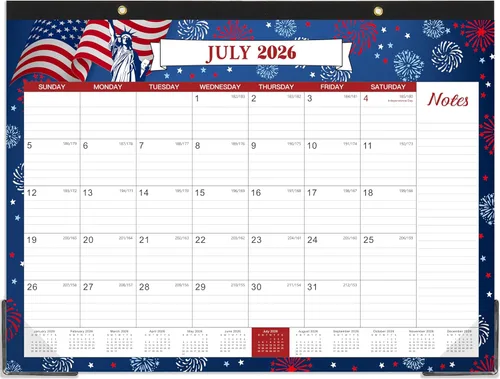 Vista 8 de Calendario de escritorio 2026 - Calendario de escritorio grande 2026, 22 x 17 pulgadas, enero de 2026 - diciembre de 2026, planificación de 12