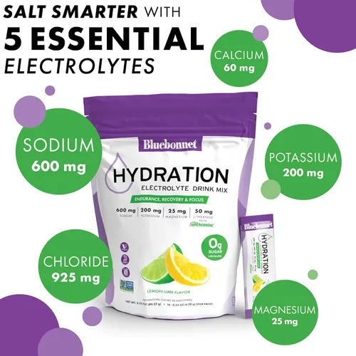 Vista 4 de BlueBonnet Mezcla de bebidas con electrolitos de hidratación nutricional