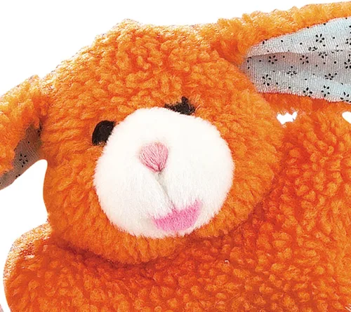 Vista 2 de Zanies Cuddly Berber - Juguetes de conejo para bebé, color naranja, 8 pulgadas