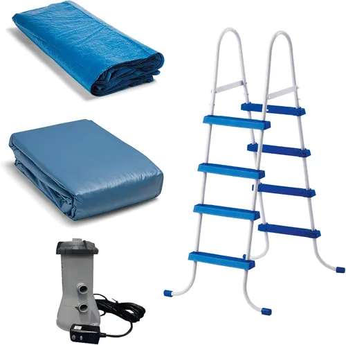 Vista 6 de INTEX Juego de piscina inflable de fácil configuración: 15 pies x 48 pulgadas, con bomba de filtro de cartucho de 1000 GPH y dispensador de cloro