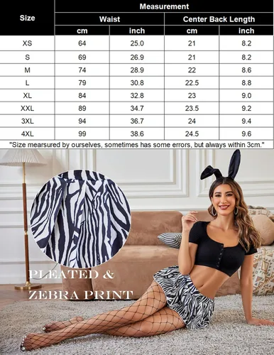 Vista 6 de AVIDLOVE - Minifalda plisada para mujer
