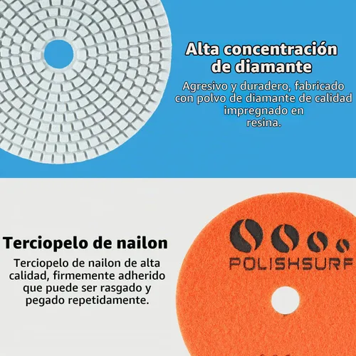 Vista 6 de Almohadillas de pulido de diamante de 4 pulgadas, juego de 11 + 1 almohadilla de respaldo para granito, hormigón, mármol, pulido, libro electrónico