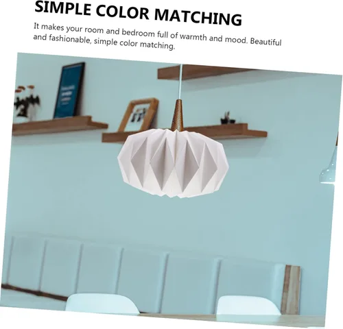 Vista 3 de DOITOOL Cubierta de lámpara decorativa magnética, accesorio de cubierta de luz para decoración del hogar, estilo único de linterna de origami