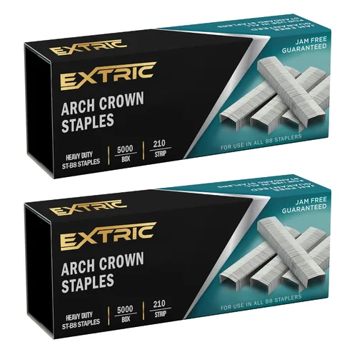 Vista 8 de Grapas resistentes, grapas de punta de cincel de 1/2 pulgada, capacidad de 120 hojas, 2,000 grapas para grapadora resistente
