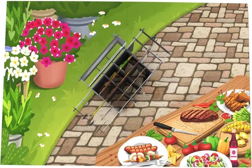 Vista 4 de Liif BBQ Grill - Tarjeta de felicitación 3D para el día del padre, tarjeta de cumpleaños para papá, hombres, marido, hermano, jefe, amistad