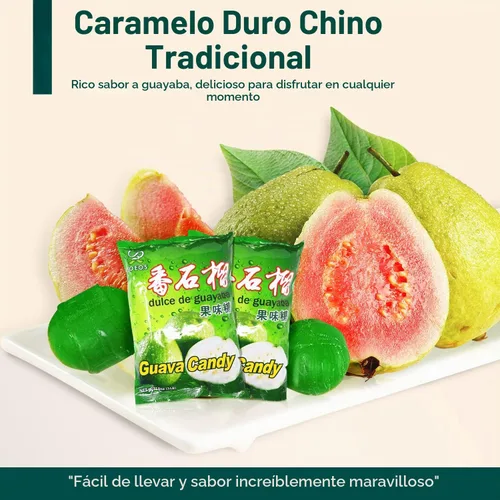 Vista 2 de Soeos Caramelos de guayaba, Classic Series China, caramelos duros de guayaba, caramelos navideños de 32 onzas (paquete de 2)