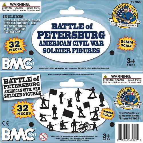 Vista 7 de BMC Civil War Plastic Army Men - 32 figuras de soldado de la batalla de Petersburgo