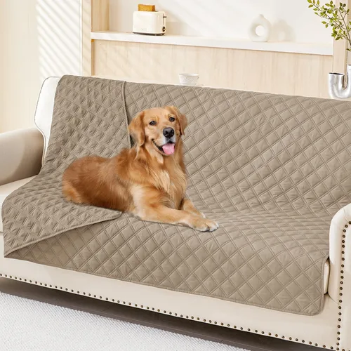 Vista 114 de Smiry Funda Impermeable para Cama de Perro Manta para Mascotas, Manta Suave y Lavable para Perros para Muebles Cama Sofá Sofá Reversible, a Cuadros