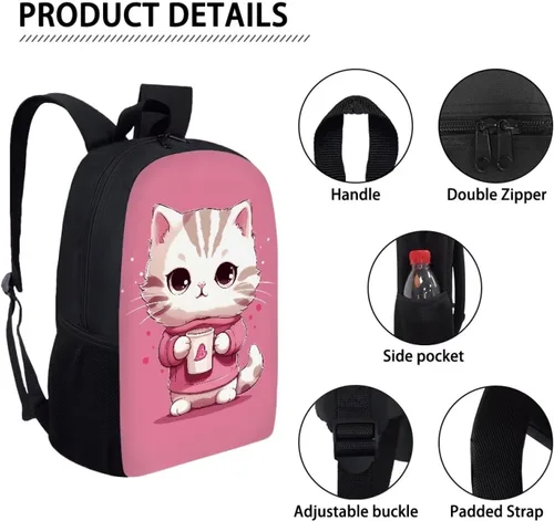 Vista 25 de HUGS IDEA Los animales frescos 3D niños escuela libro bolsa niños impresión mochilas, Baloncesto, Moderno