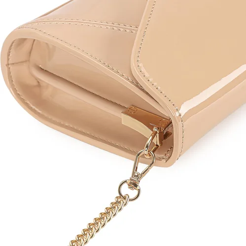 Vista 5 de DEXMAY - Bolso de mano de noche para mujer, de charol sintético, plegable, bolso formal