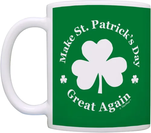 Vista 3 de ThisWear Tazas de café divertidas que hacen que el día de San Patricio sea genial de nuevo, trébol divertido regalo de café irlandés del día de San