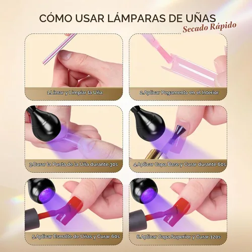 Vista 9 de AORAEM UV Nail Lamp, UV Light for Gel Nails, LED Flash Cure Light Lámpara UV de cuello de cisne con pedal, mini secador de uñas con abrazadera