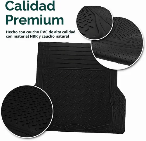 Vista 5 de ZONETECH Alfombrilla Protectora de Goma para Todo Clima con Patrón Semi para Maletero de Carga - Alfombrilla de Piso de Maletero de Carga de Calidad