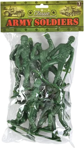 Vista 5 de Rhode Island Novelty Juego de 8 figuras surtidas para hombres del ejército de 4 pulgadas