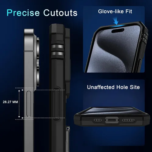 Vista 358 de DEERLAMN Funda para iPhone Xs Max con funda deslizante para cámara + protector de pantalla, soporte giratorio de anillo de grado militar a prueba