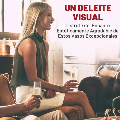 Vista 9 de Copas de champán Eparé de doble pared sin tallo, juego de 2 copas de champán Transparente - Juego de 2