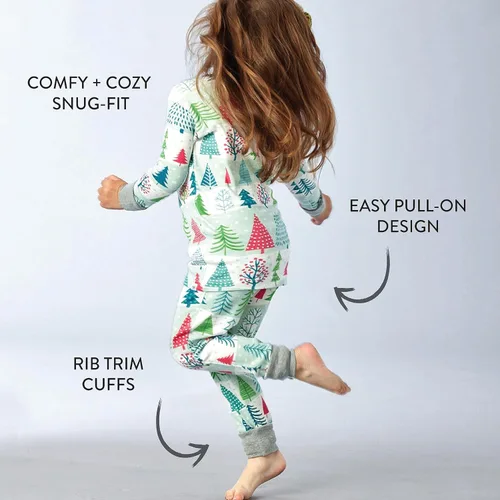 Vista 6 de HonestBaby - Pijama familiar navideña de algodón orgánico